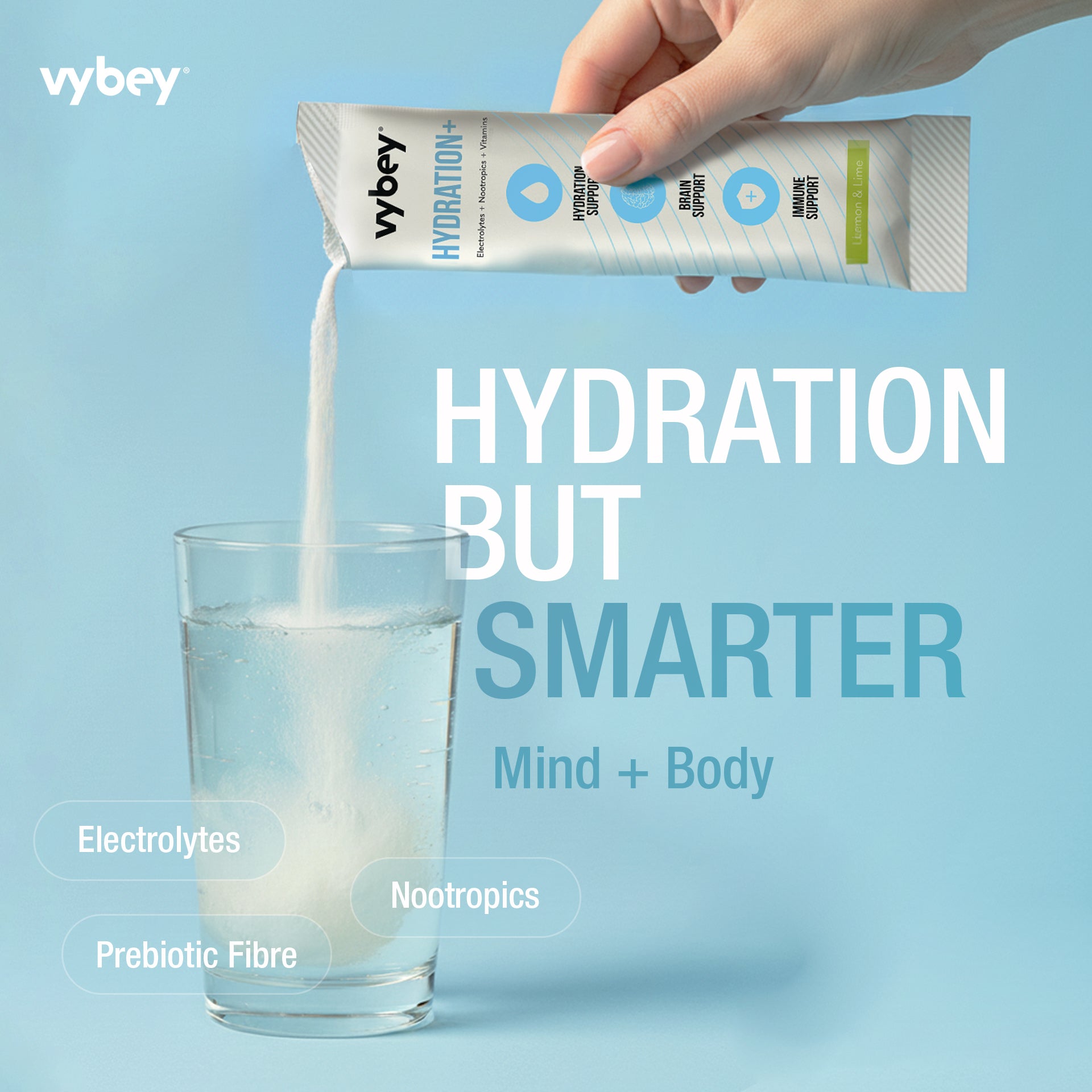 vybey Smart Hydration+ | Electrolytes + Nootropics + Prebiotics